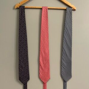 Vineyard Vines (3) Silk  Men's Seasonal Ties Stars, Anchors, Candy Canes